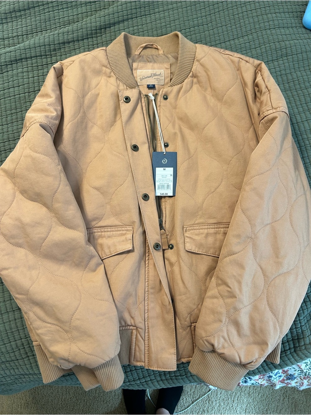 Target Universal Thread Quilted Bomber Jacket - Tan